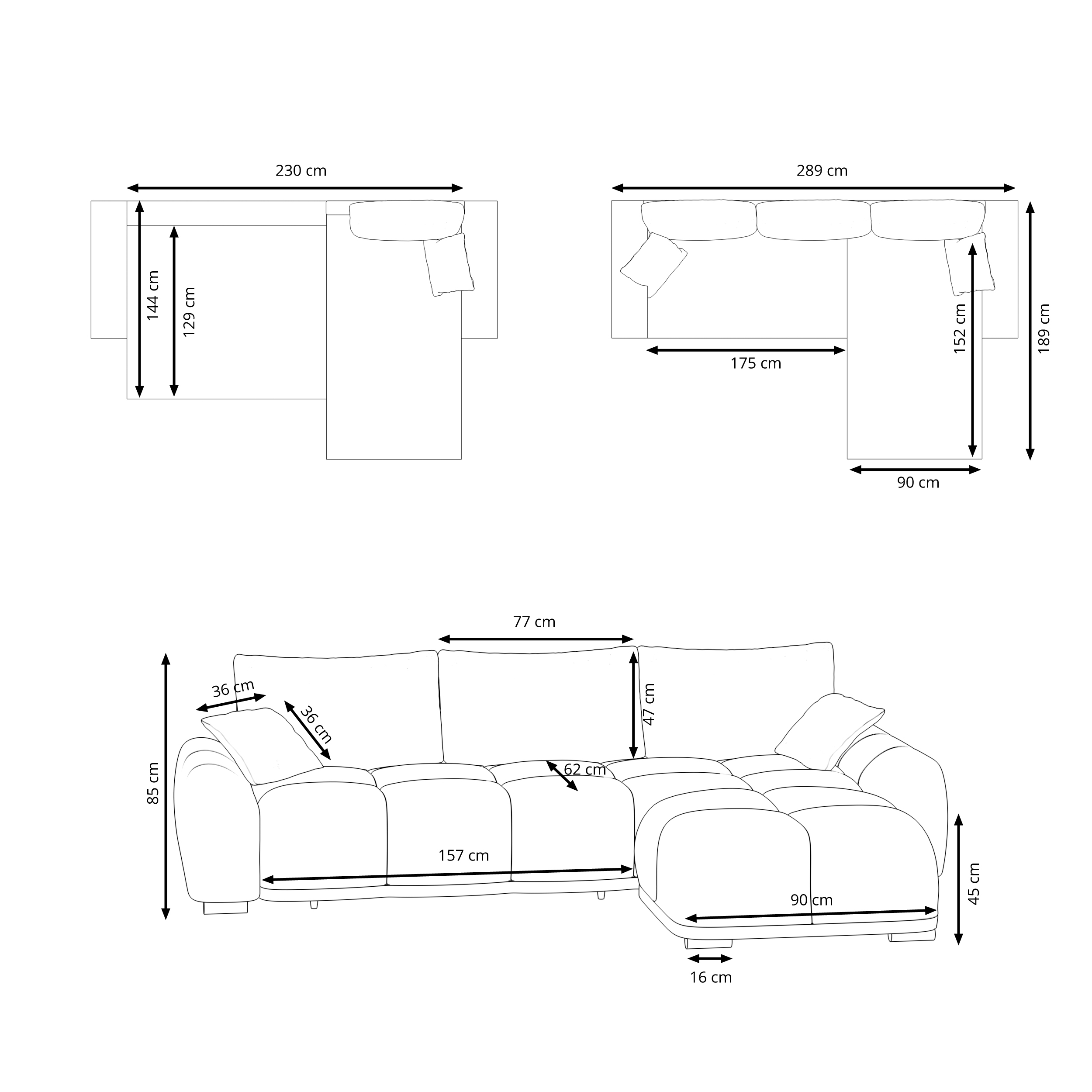 Ecksofa mit Schlaffunktion TRAVIS rechts beige