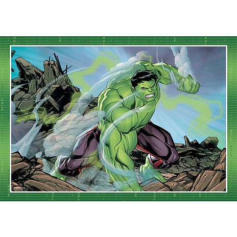 Avengers puslespil 4i1 - 12, 16, 20 og 24 brikker