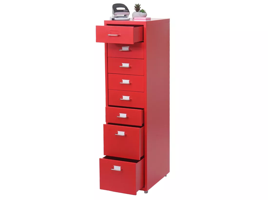 Caisson roulant Preston T851, rouge