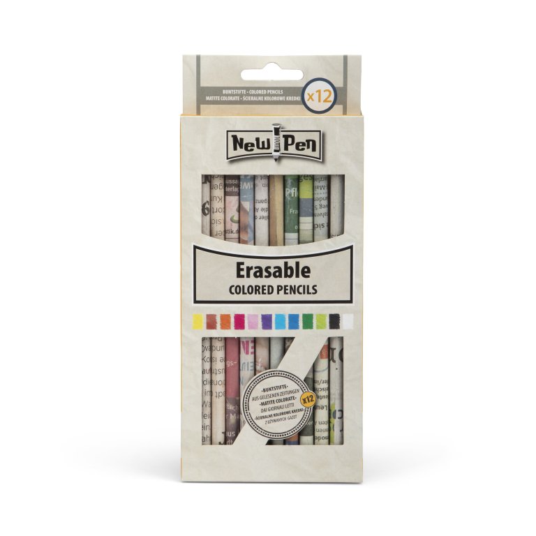 New Pen Buntstifte Erasable Recycling, Set