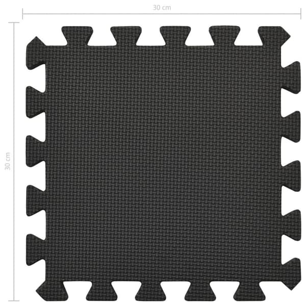 vidaXL Gulvmatter 54 stk 4,86 ㎡ EVA-skum svart