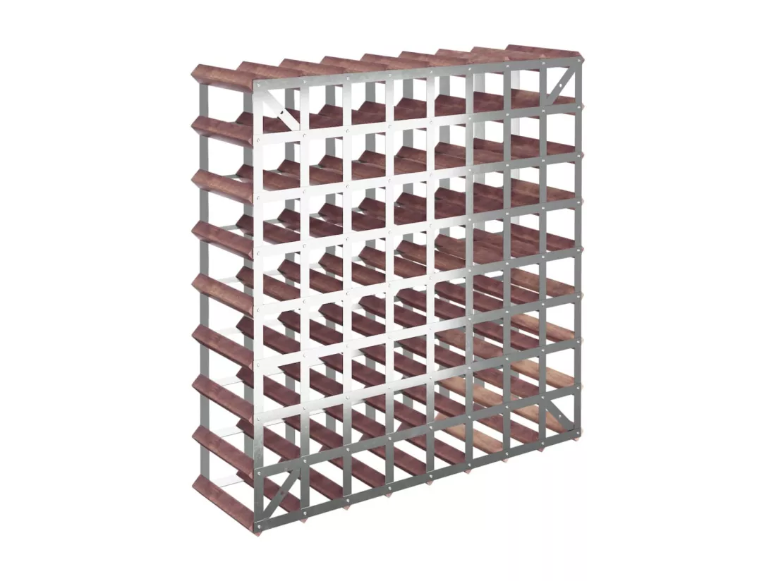 Casier à bouteilles pour 72 bouteilles Marron Bois pin solide