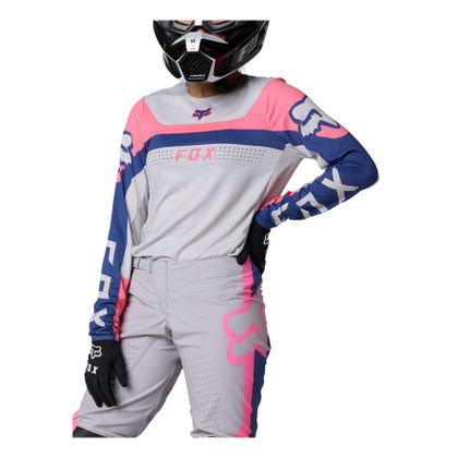 Maillot cross Fox WOMENS FLEXAIR EFEKT 2023 - Violet / Blanc