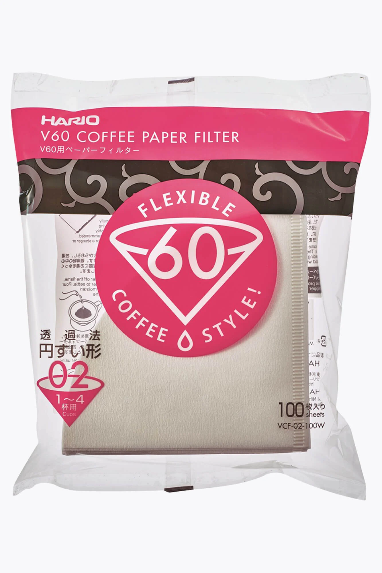 Hario Papierfilter weiß für 02 Dripper (100 Stück)
