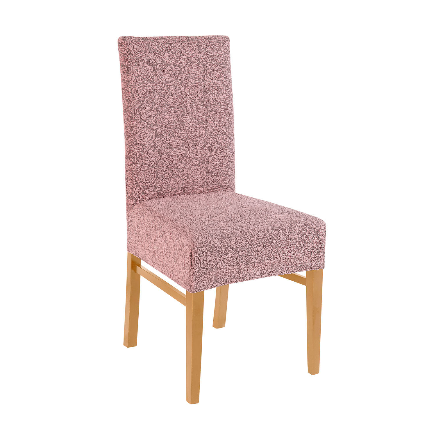 Stuhlhusse mit floralem Rosen-Jacquard