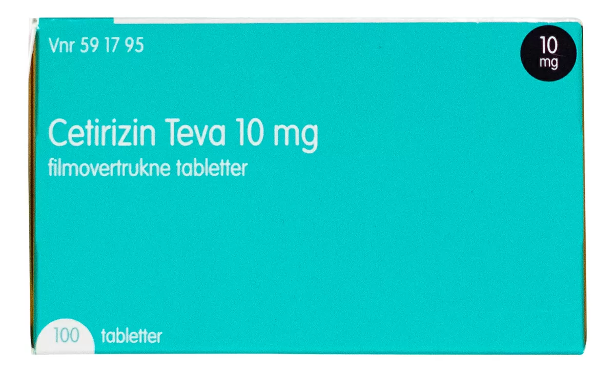 Cetirizin Teva 10 mg - 100 tabletter
