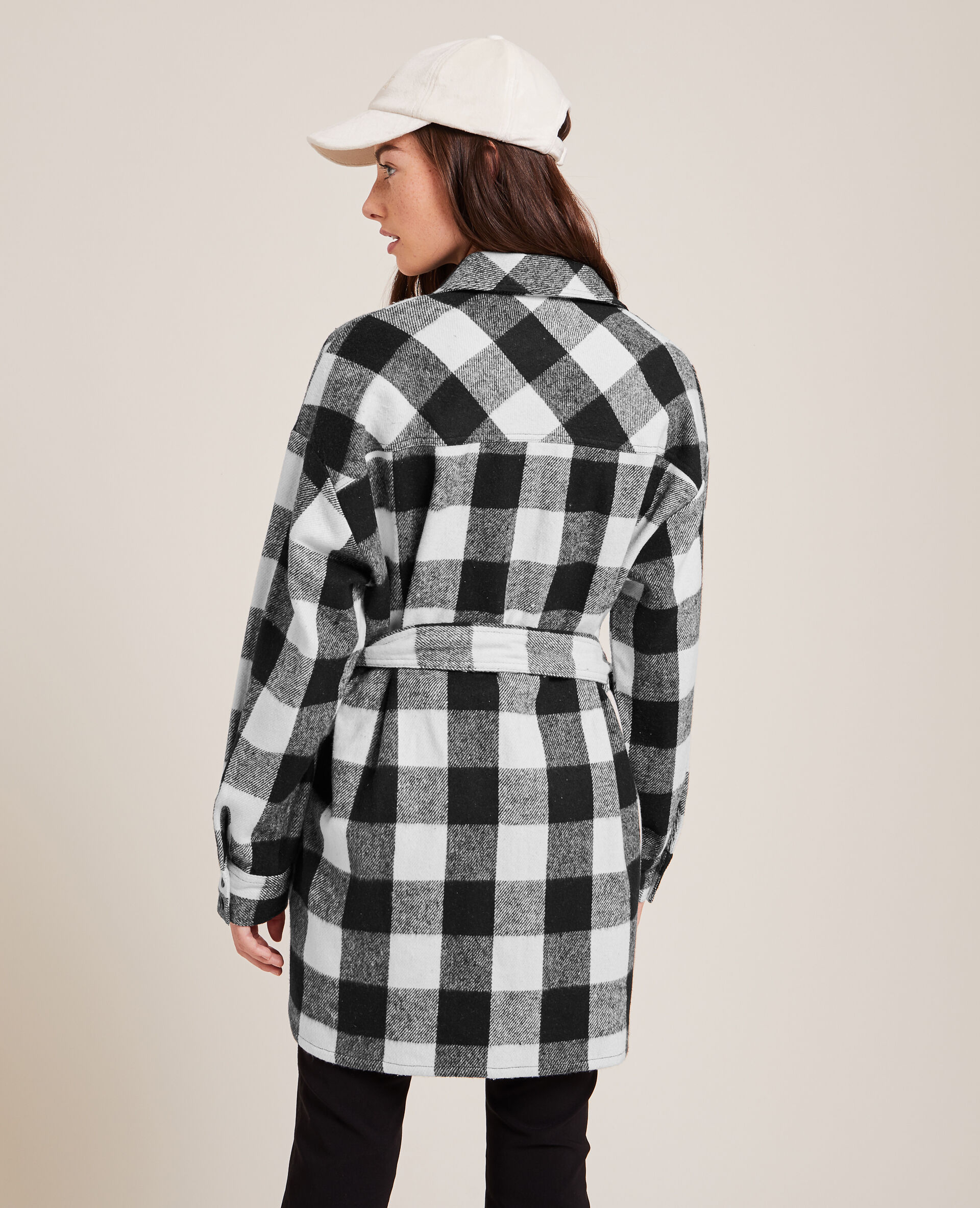 Surchemise avec ceinture à nouer - Noir