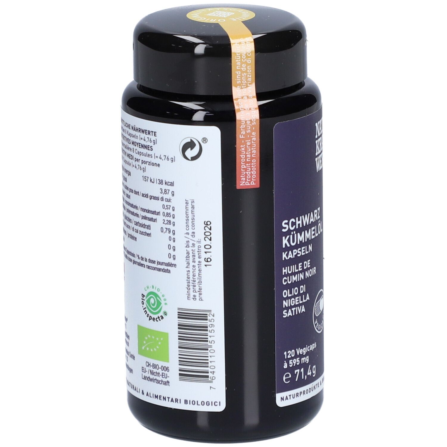 NATURKRAFTWERKE® SCHWARZKÜMMELÖL Vegicaps Bio/kbA