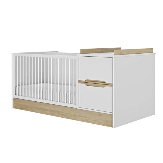 Céleste Lit compact évolutif 70x140 cm   Blanc        de               Galipette