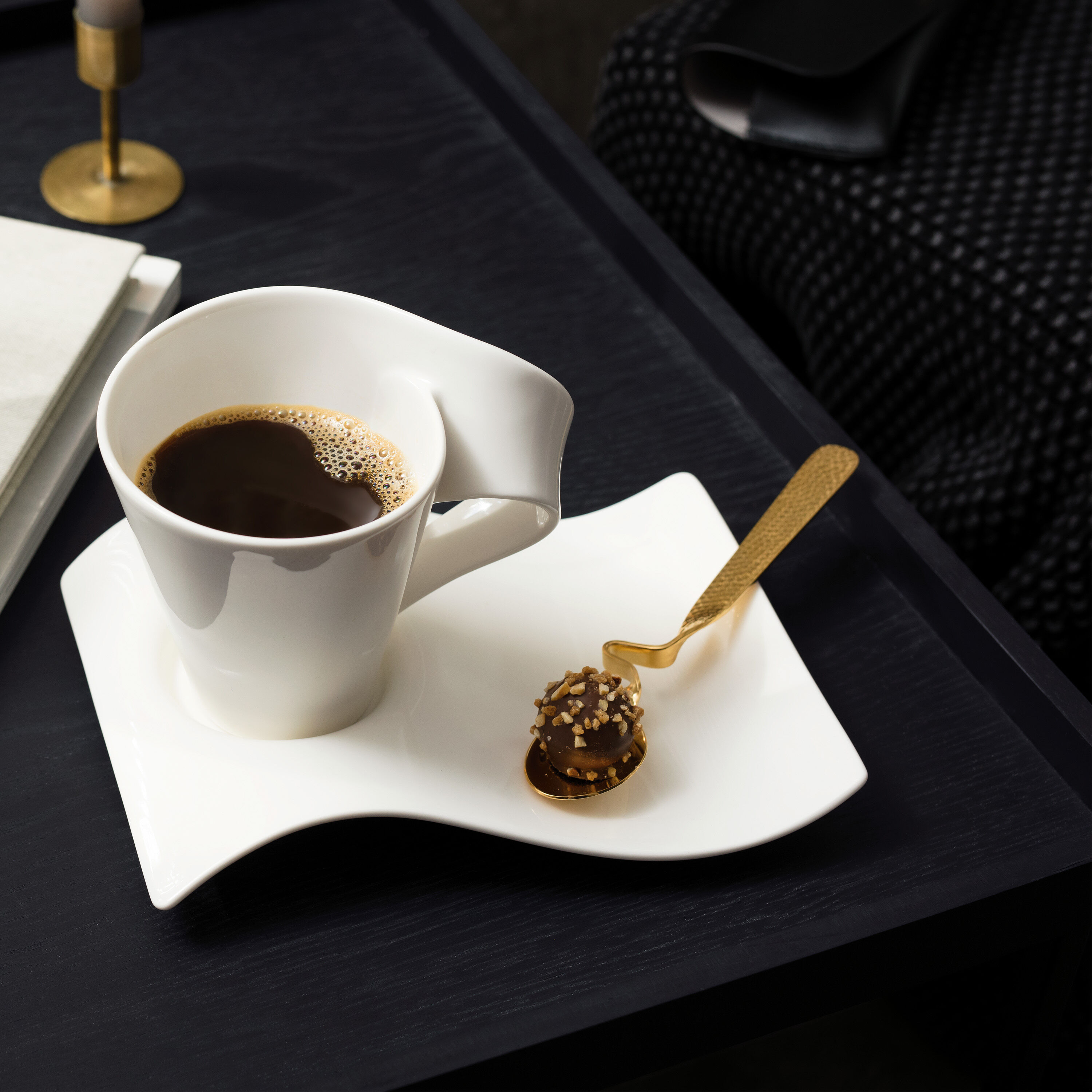 NewWave Coffee spoon Gold, stainless steel