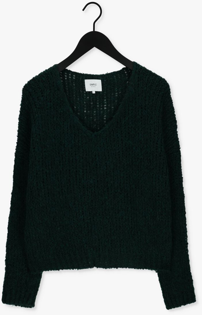 SIMPLE groene simple trui sascha v knit-mohair-22-3