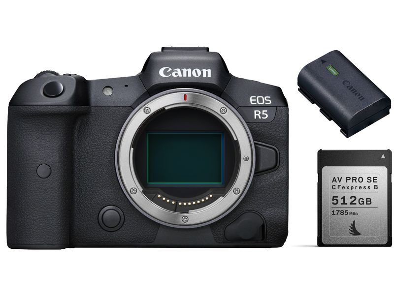 Canon Fotokamera EOS R5 AV PRO SE Type B 512 GB Professionelle spiegellose Systemkamera mit intelligentem Autofokus und brillanter Szenenerkennung mit CFexpress Typ B Speicherkarte