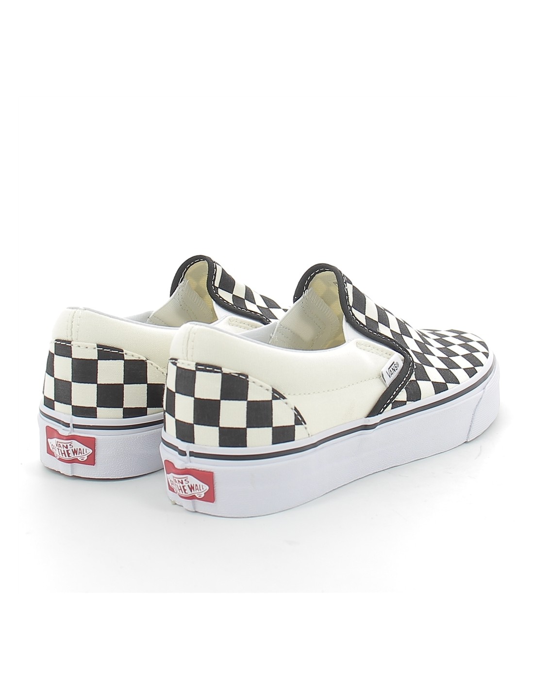 vans Sneakers mixte ua classic slip-on noir/blanche
