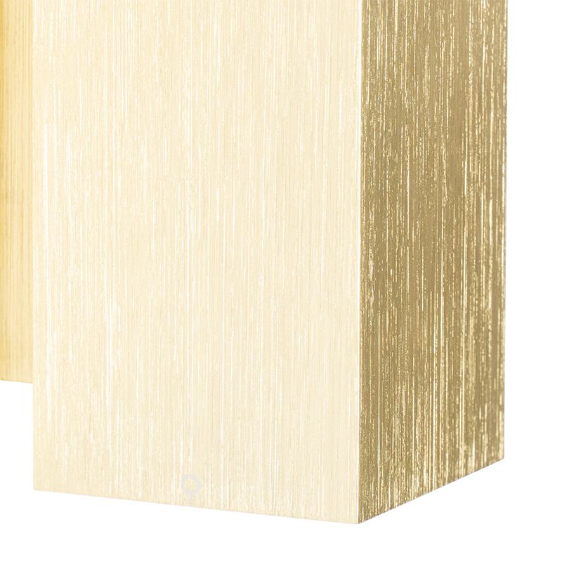 Moderne wandlamp goud vierkant 2-lichts - Sandy