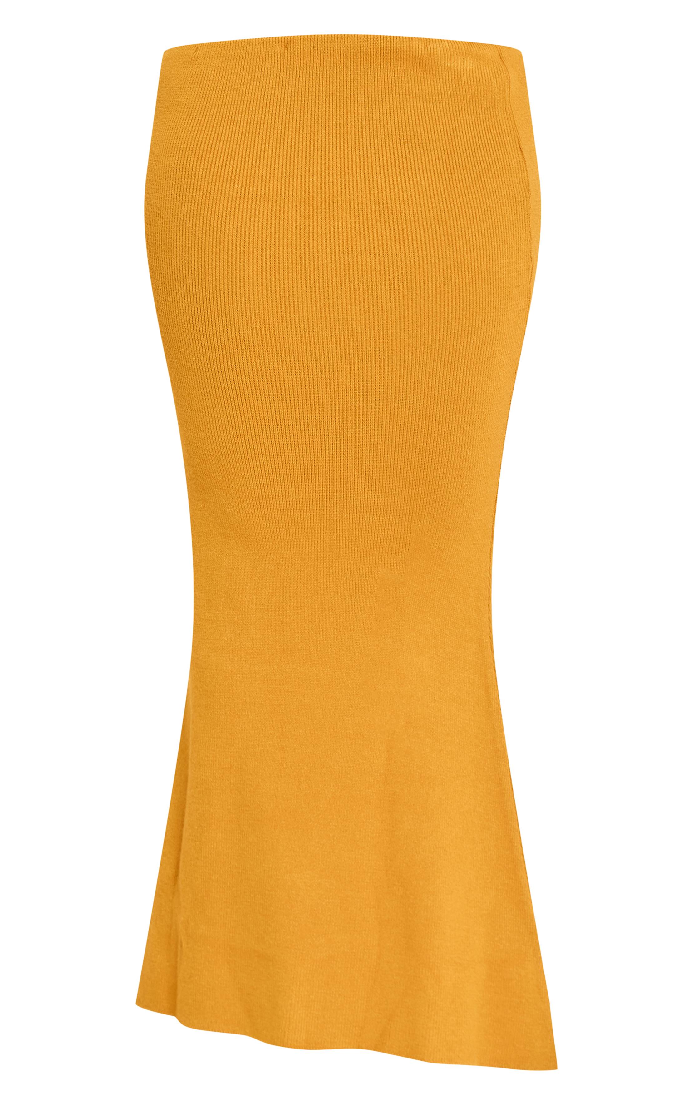 Rouille Jupe Maxi Tricotée Sculptante