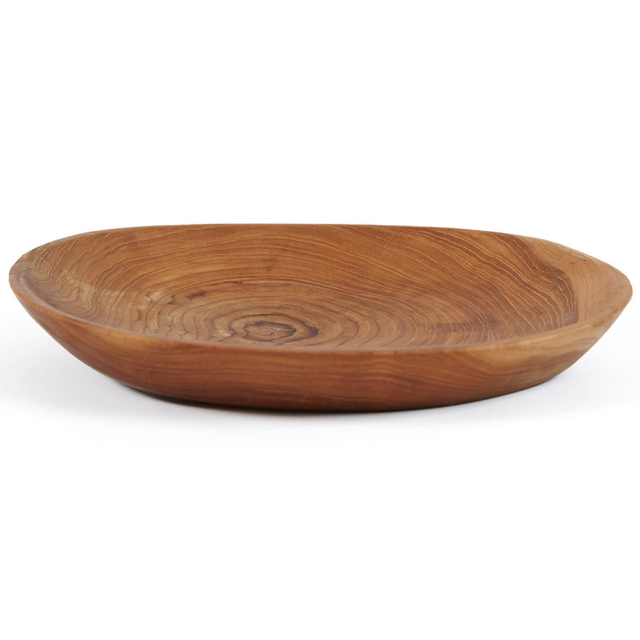 Bazar Bizar Assiette en teck naturelle - D.25.5 cm