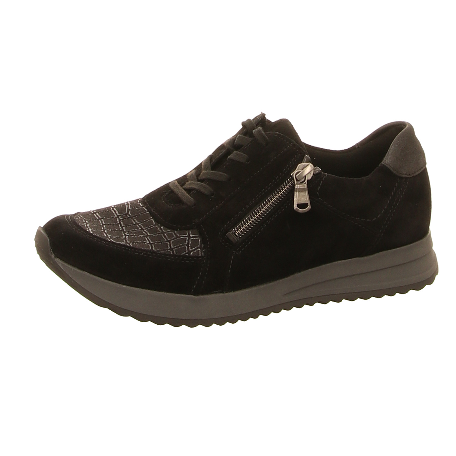 Waldläufer Schnürhalbschuh schwarz