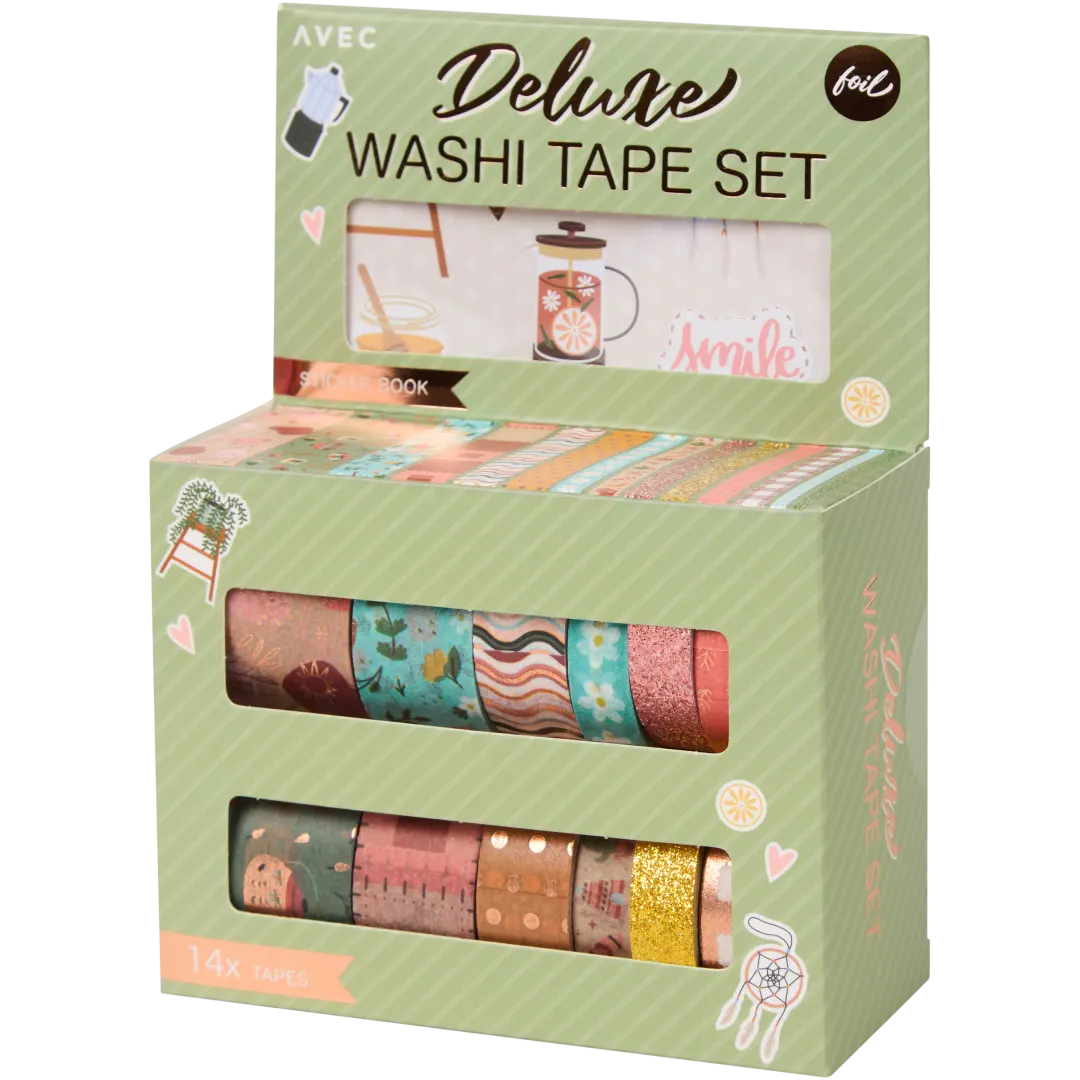 Rubans washi et livre d'autocollants