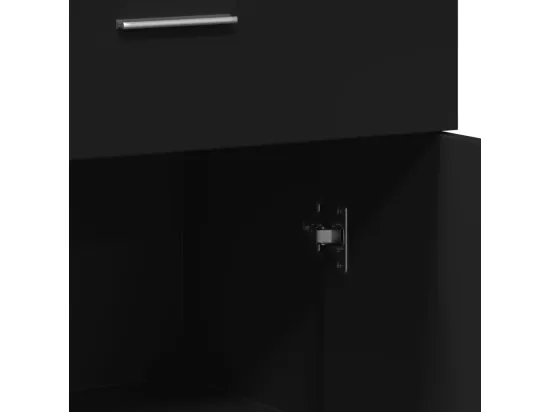 Buffet noir 60x30x84 cm bois d'ingénierie