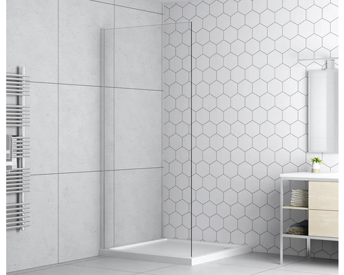 form&style Walk In MODENA 100 x 195 cm profiel chroom helder glas vuilafstotende glascoating