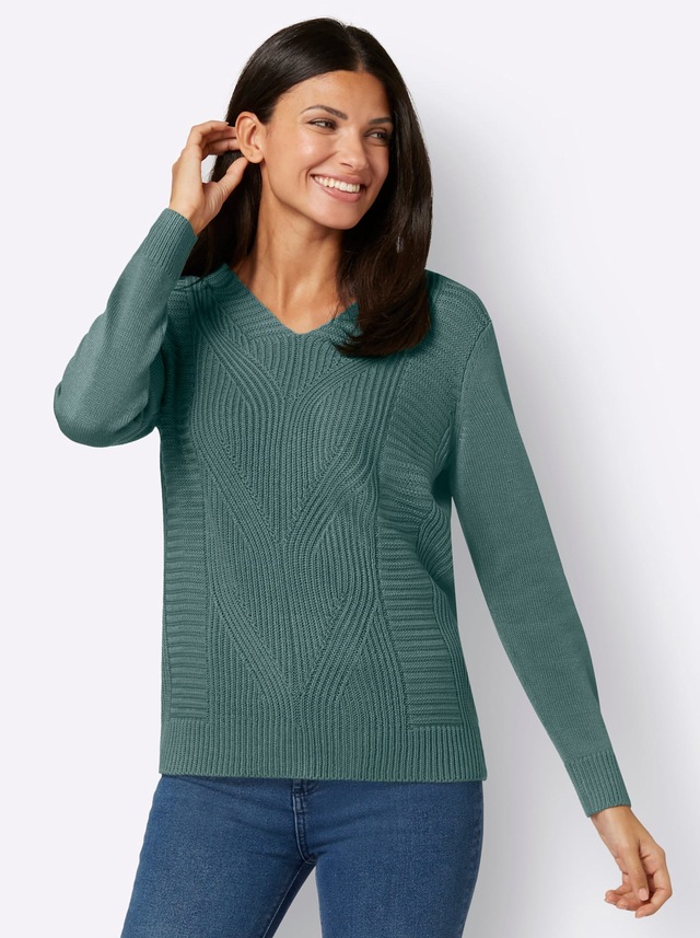 Classic Basics V-Ausschnitt-Pullover »Langarm-Pullover«