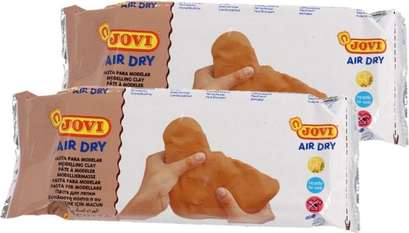 Kinder speelgoed klei 0,5 kilo kleur terracotta - Boetseer/boetseren klei