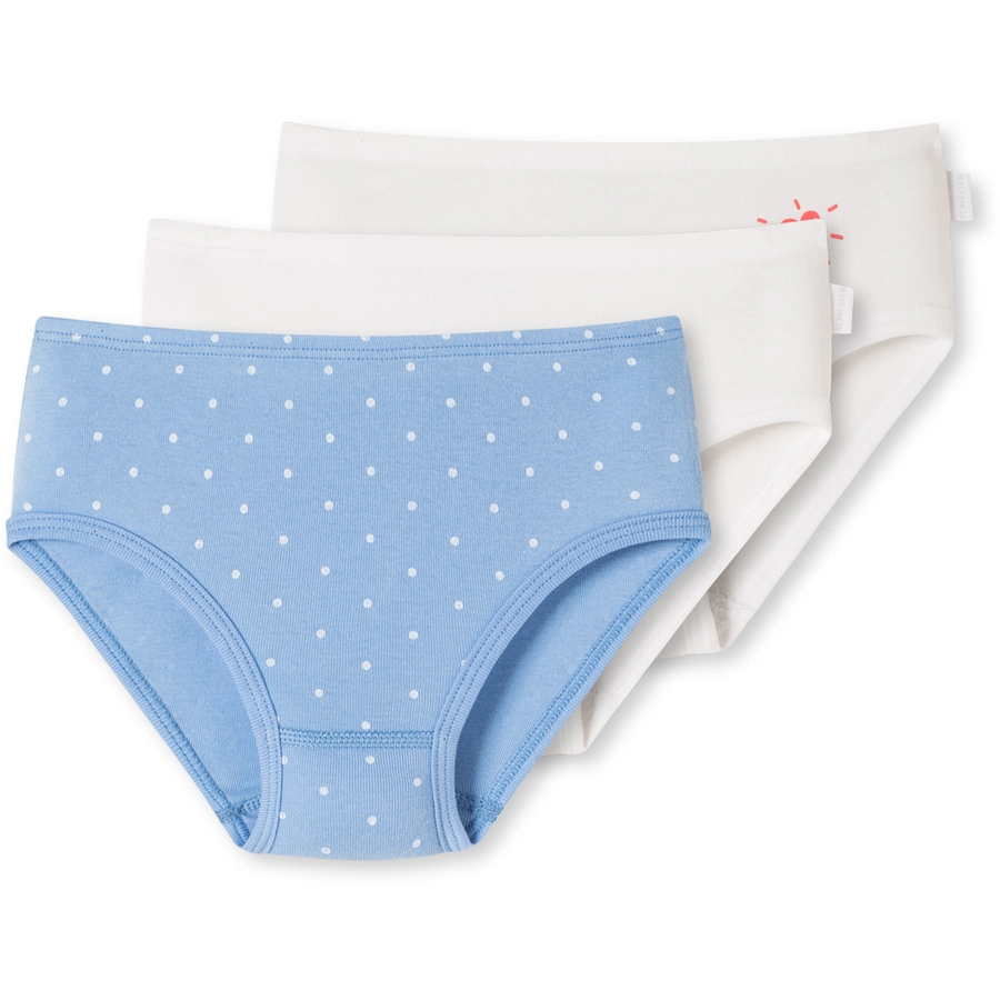 Schiesser Hüftslip Fine Rib Organic Cotton blau, weiß