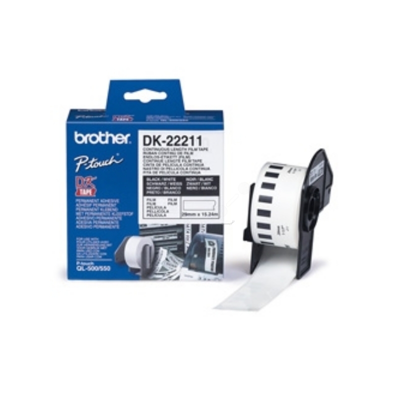 Brother DK22211 P-Touch Etiketten, weiss, DK_22211, 29 mm x 15.24 m, 1 Stück