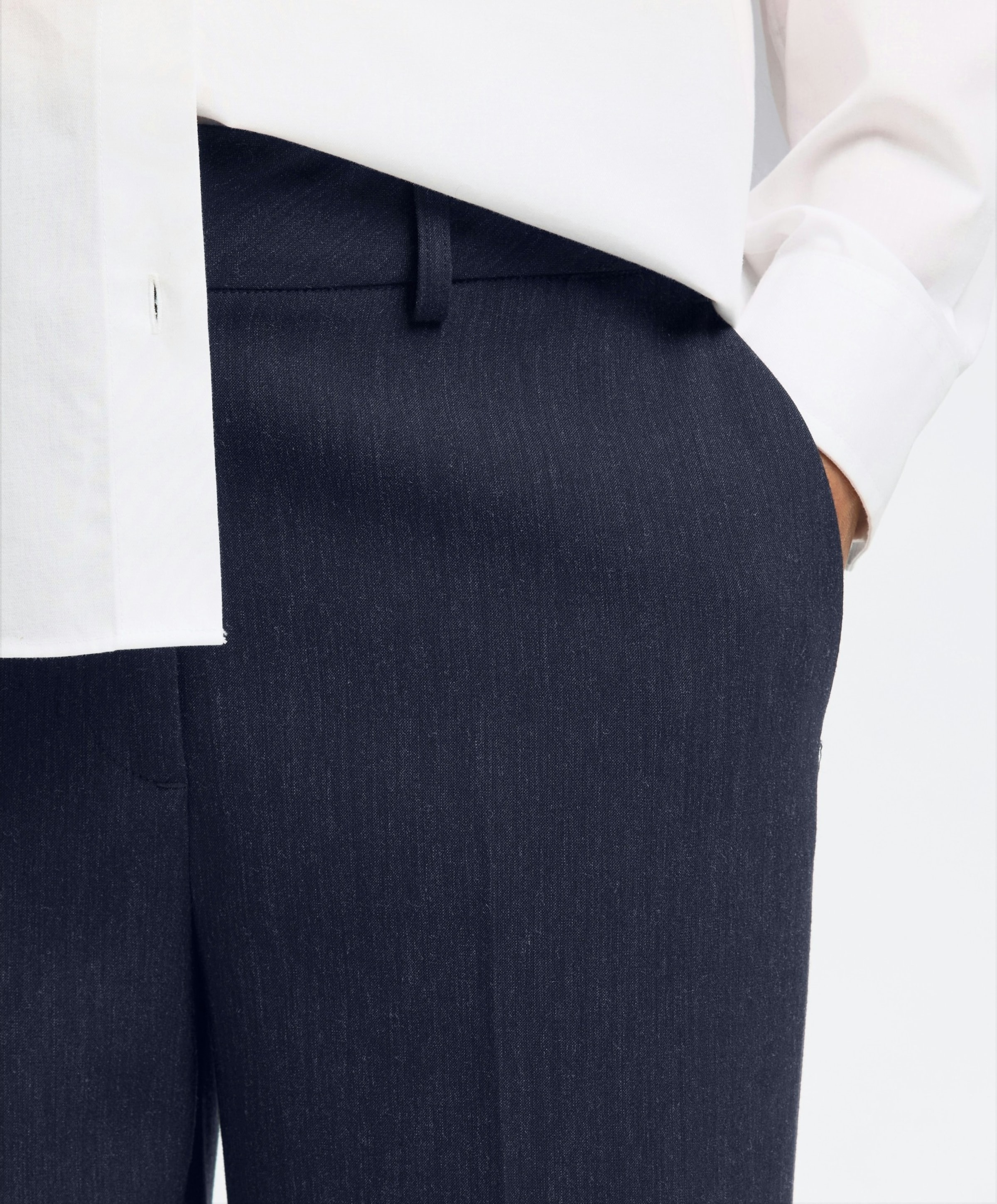 Selected SLFRITA MW WIDE PANT DARK SAP MEL N dames pantalon blauw