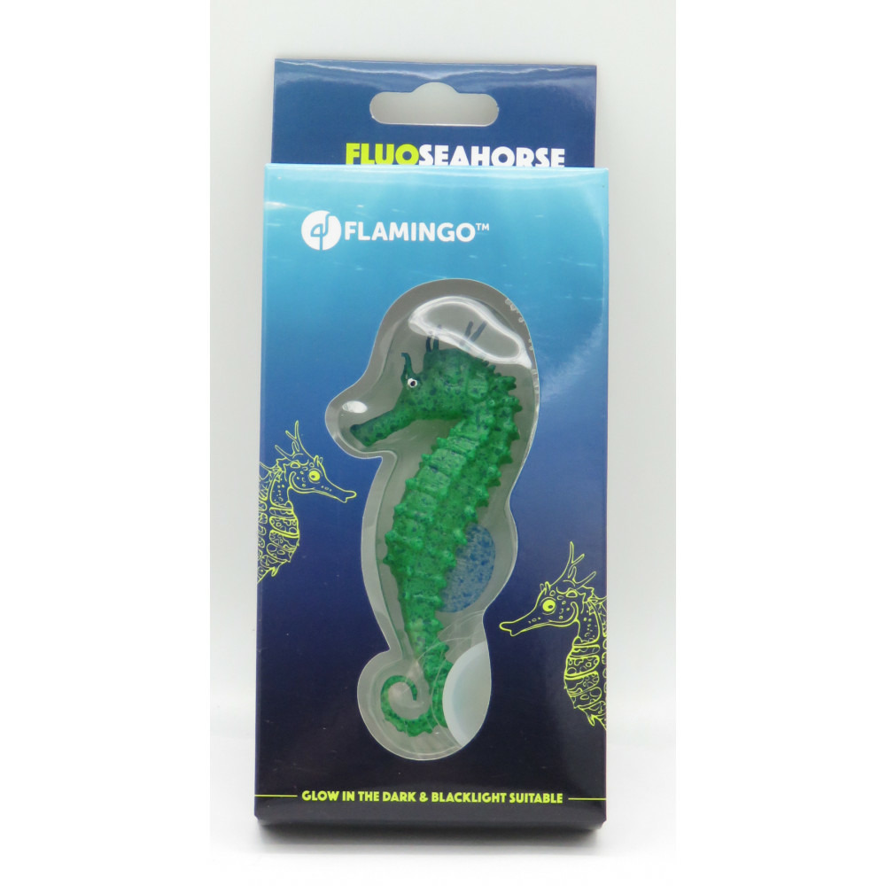 Décoration aquarium fluo hippocampe 4 x 2 x 9 cm.couleur aléatoire.