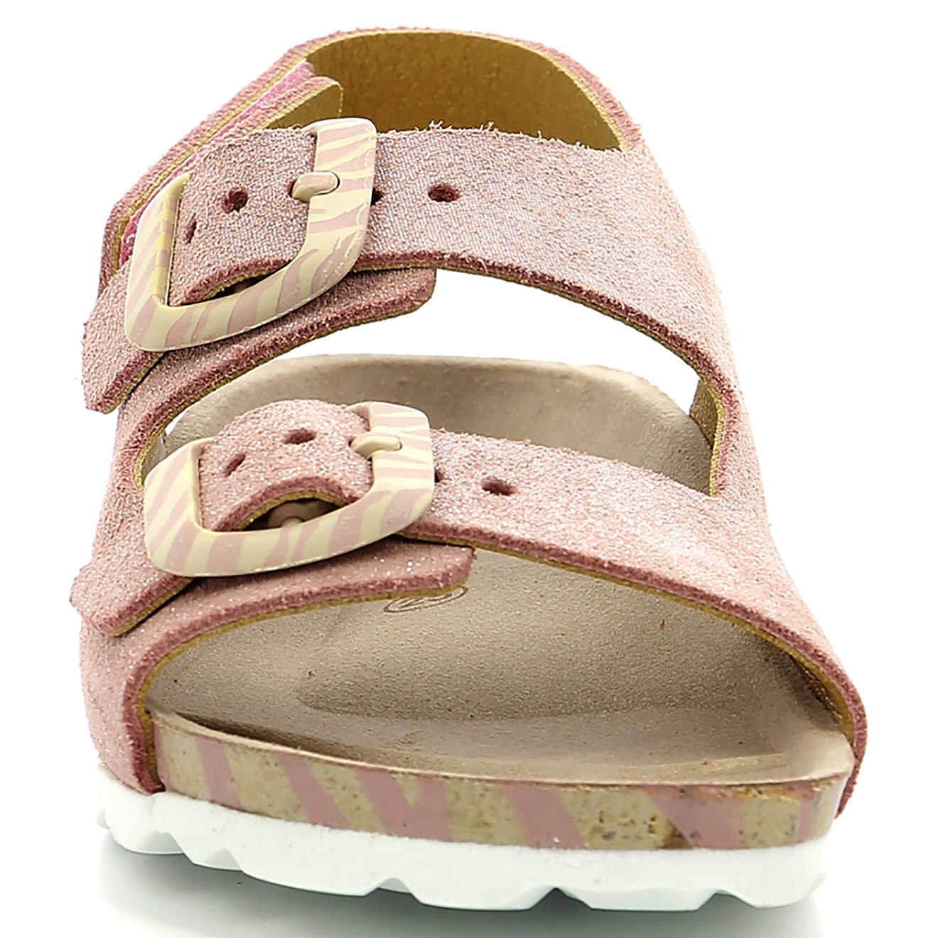 Kickers Sandales en Cuir Sunyva cuivre/zèbre