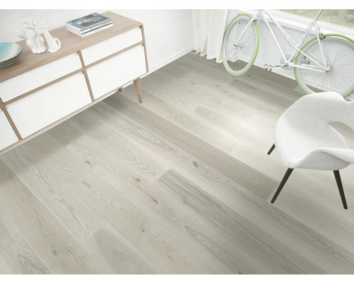 Parket 14.0 Essen Platina Grijs Landhuis Plank 1-Strook
