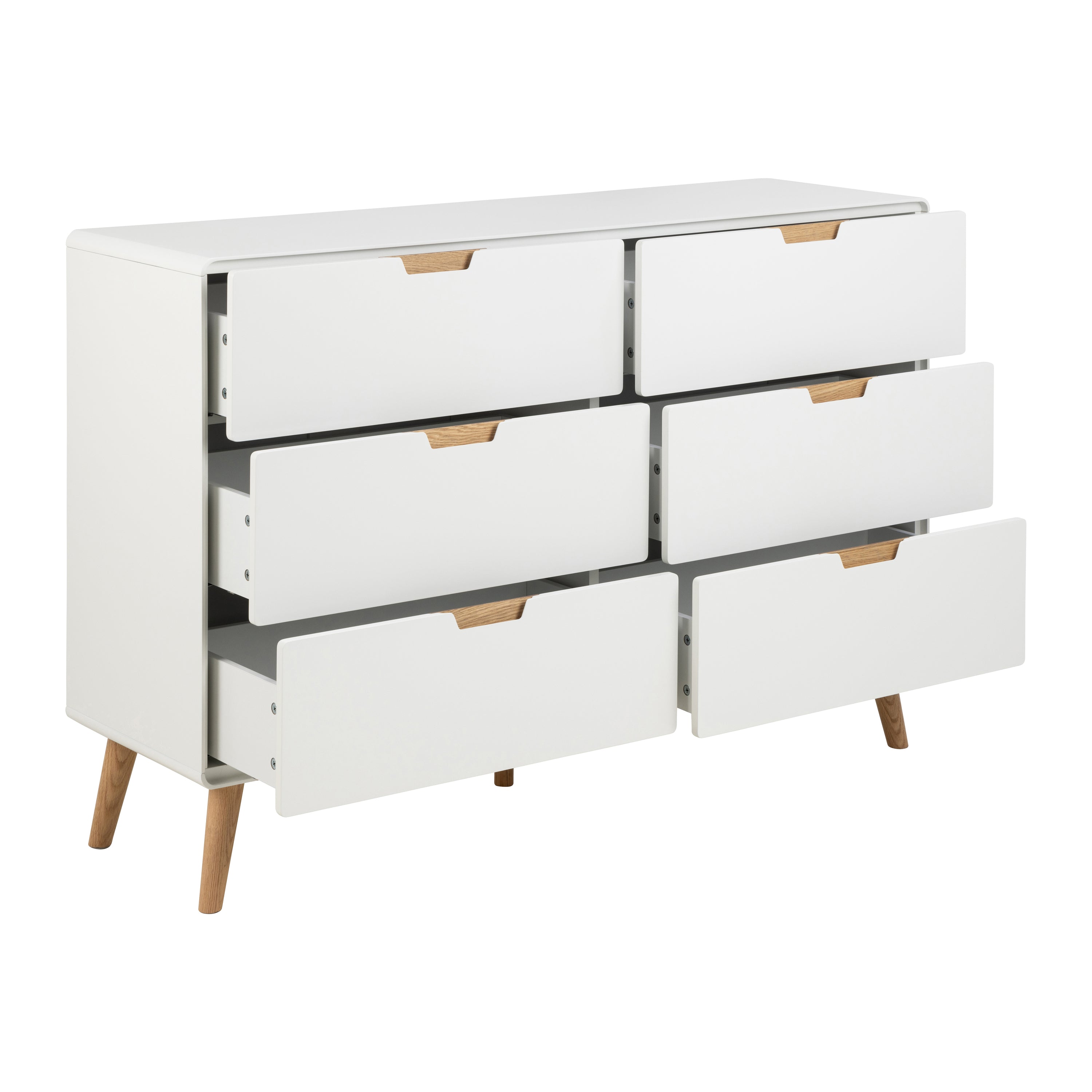 by fonQ basic Bailey Ladekast - 6 Lades - Wit
