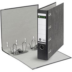 Classeur à levier cartonné doubles mécanismes paysage Leitz A5 - Dos 7,5 cm noir