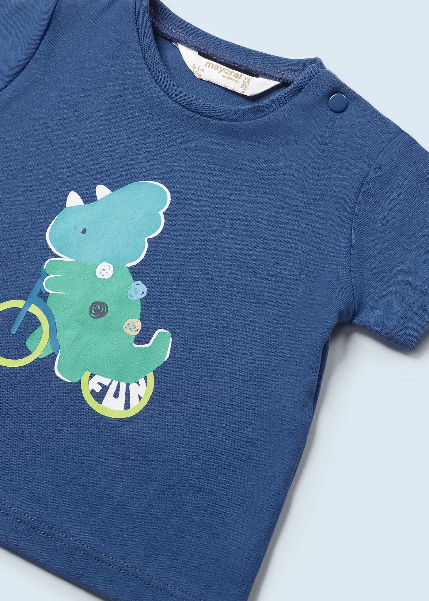 Conjunto de duas peças em algodão estampado para recém-nascido