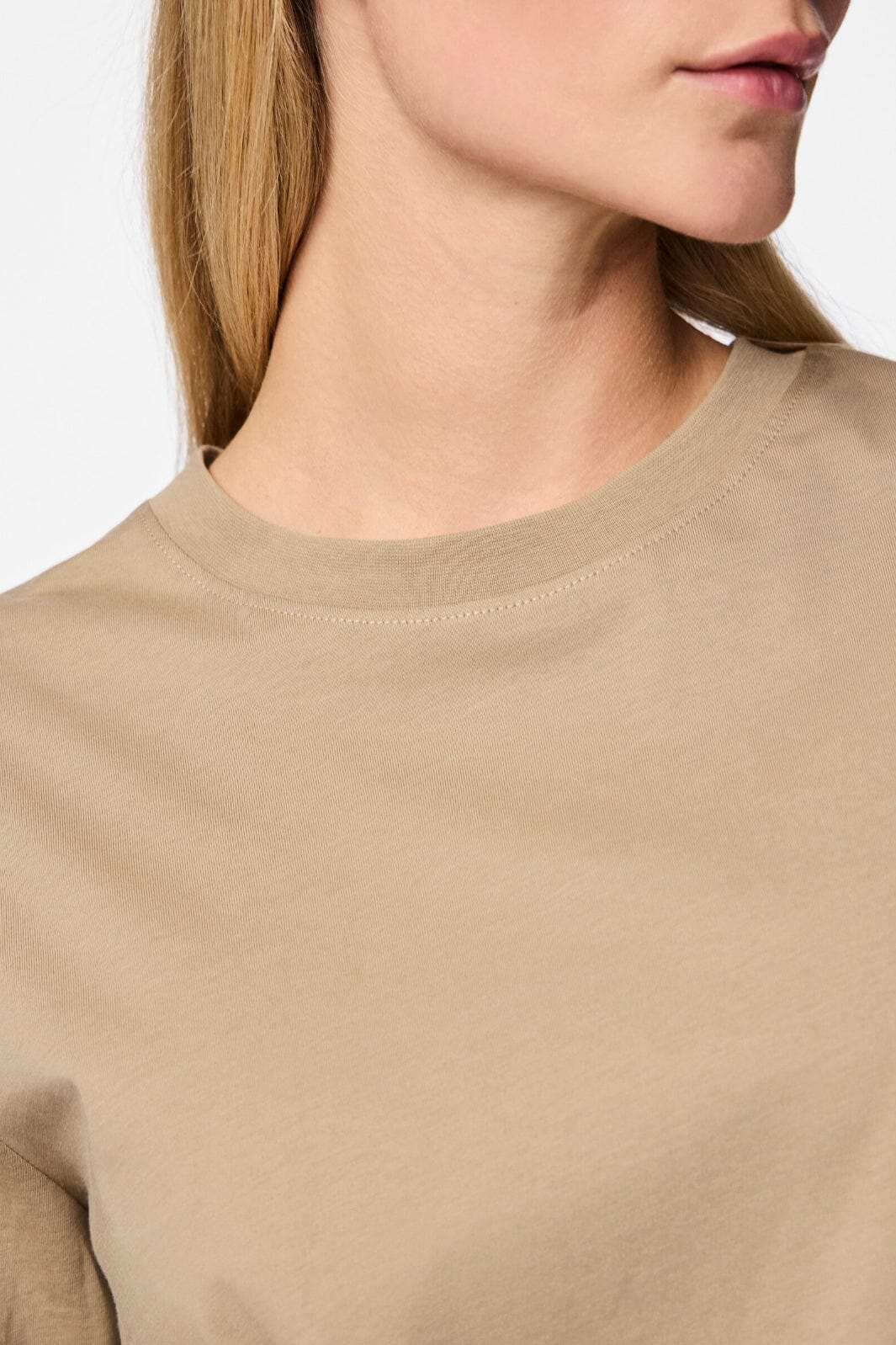 Pieces Pcria Ss Solid Tee 4280158 silver mink