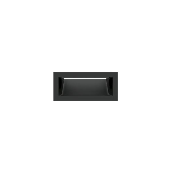 Kratki Grelha de Ventilação Preta Slim 9x20cm