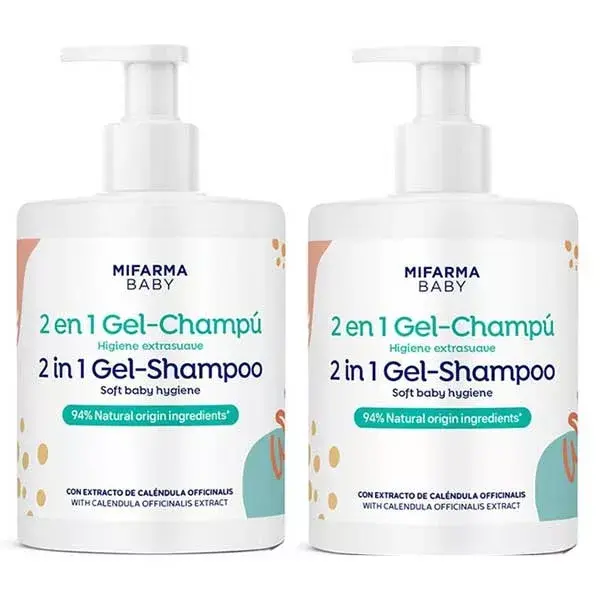 Mifarma Baby Gel de Banho Shampoo Calêndula 2x400ml