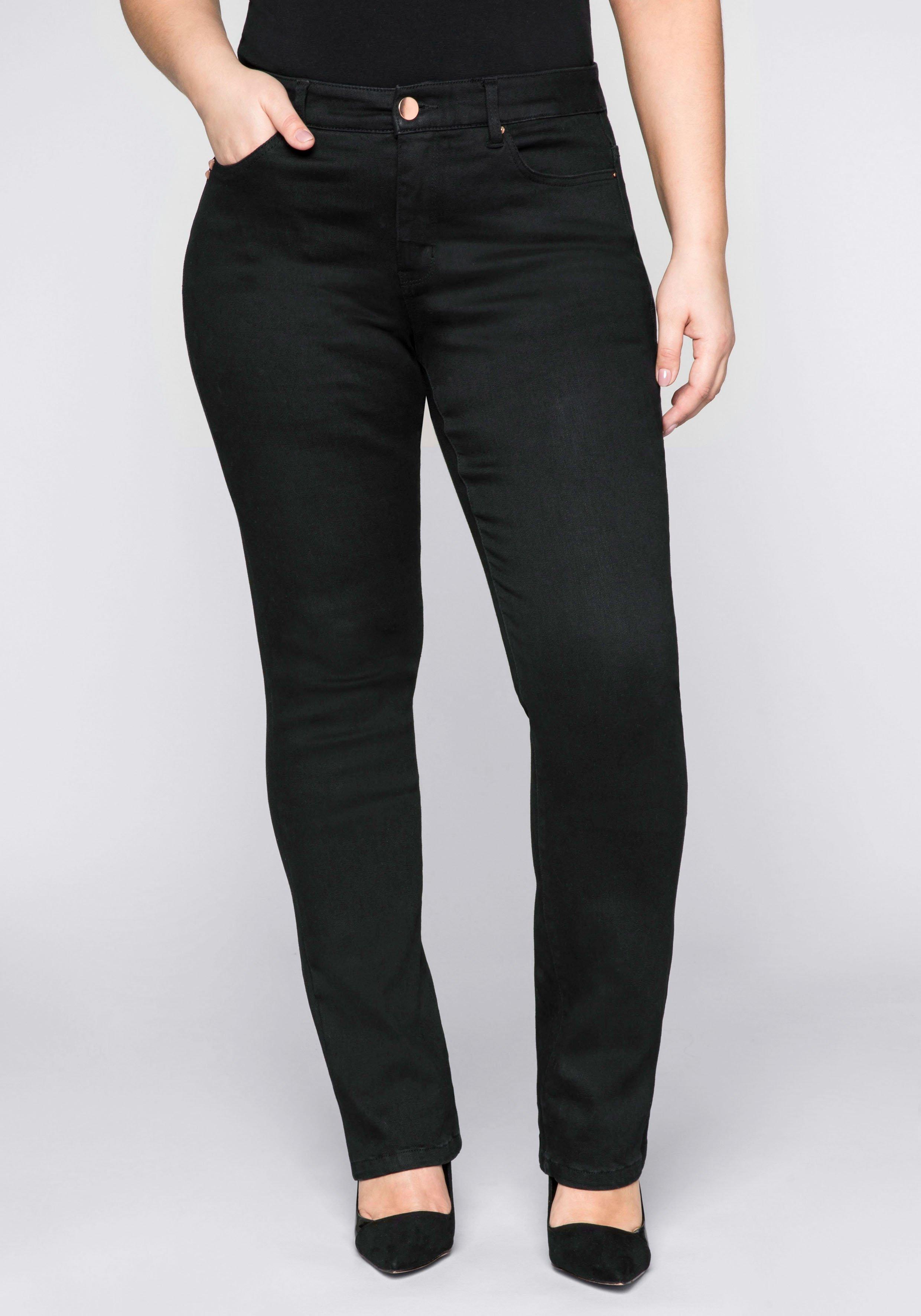 Gerade Stretch-Jeans mit Bodyforming-Effekt