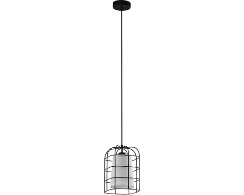 Hanglamp, 1-lichts, HxBxD 110x20x20 cm, zwart/wit