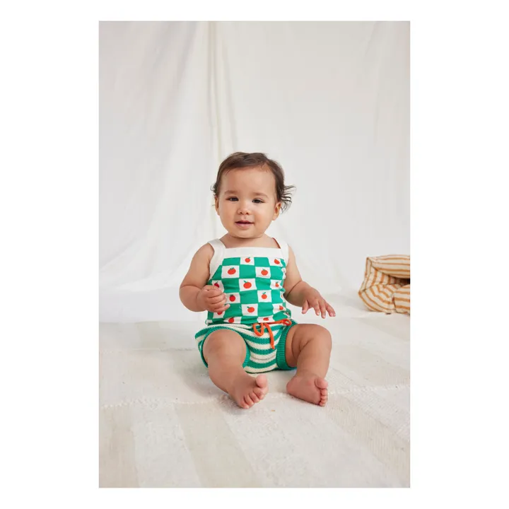 Bobo Choses Bloomer Maille Coton Bio Rayé | Vert