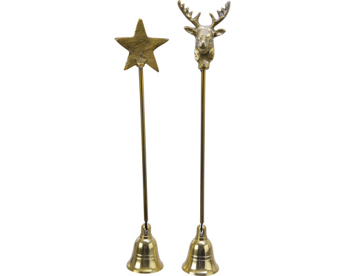 Kaarsendover L 26 cm goud