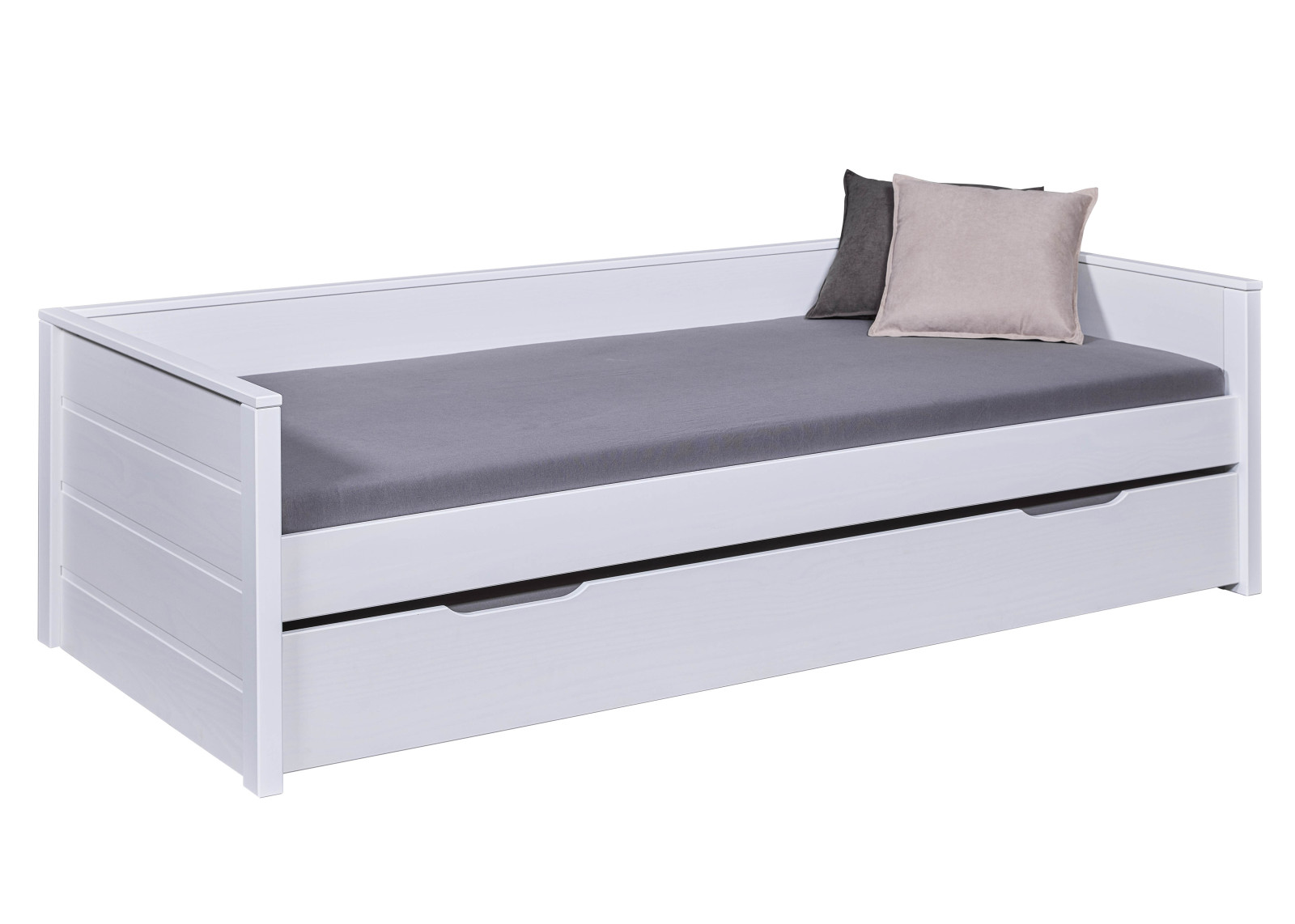 Funktionsbett DREAM - weiß - Massivholz - 2x 90x200 cm