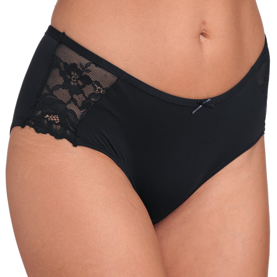 Gina Benotti 2 Damen Pantys mit Spitzeneinsatz hellblau / dunkelblau