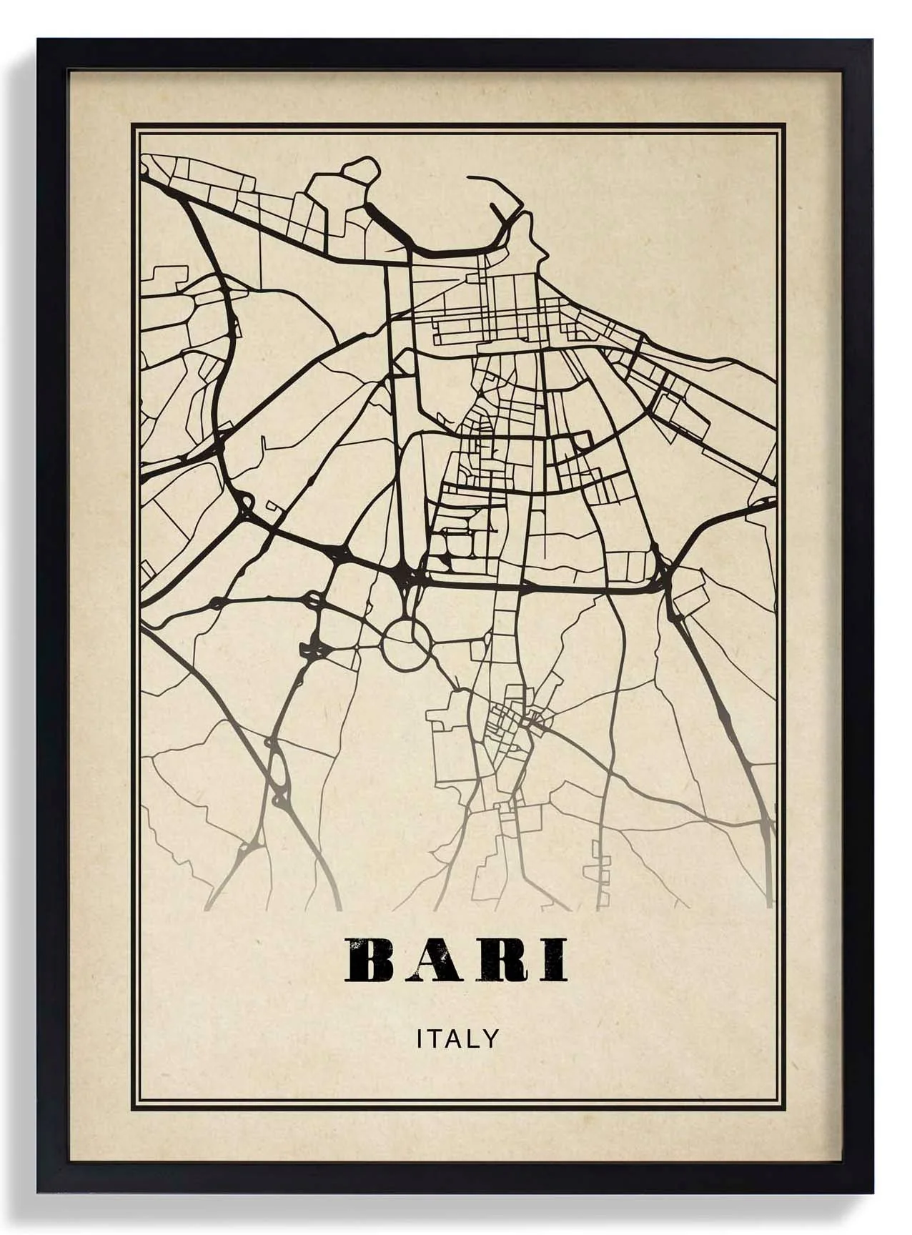 Bari Stadt Sepia