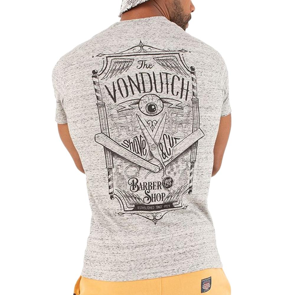 Von Dutch T-shirt Blanc Chiné Homme Von Dutch TRC