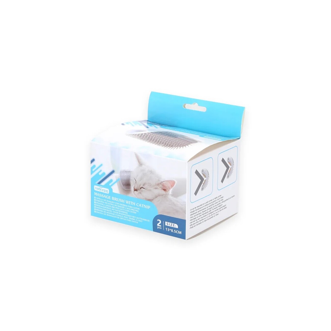 nobleza Self Groomer - Massageecke für Katzen - 2er Pack