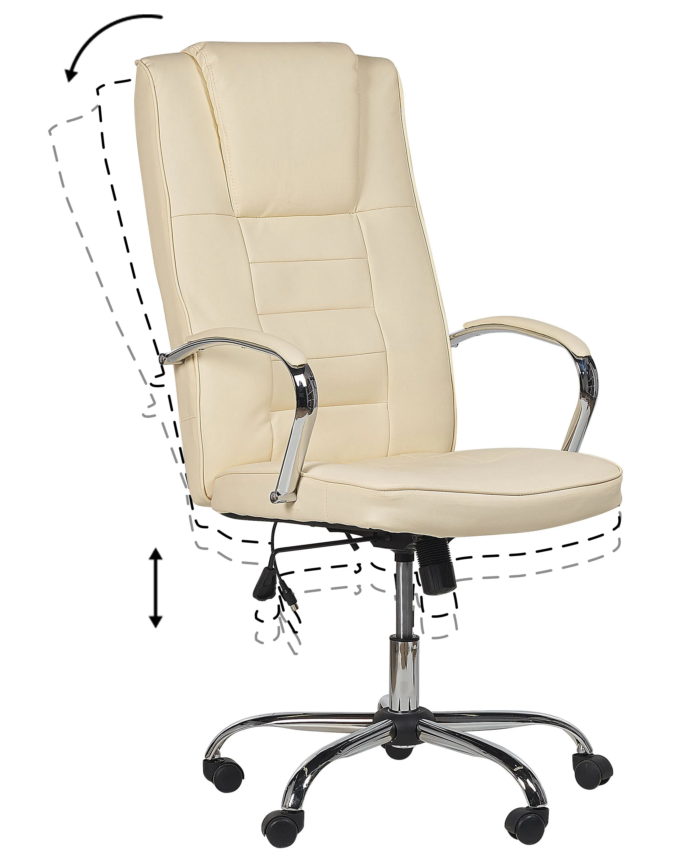 Massagestoel met verwarming GRANDEUR Kunstleer Beige