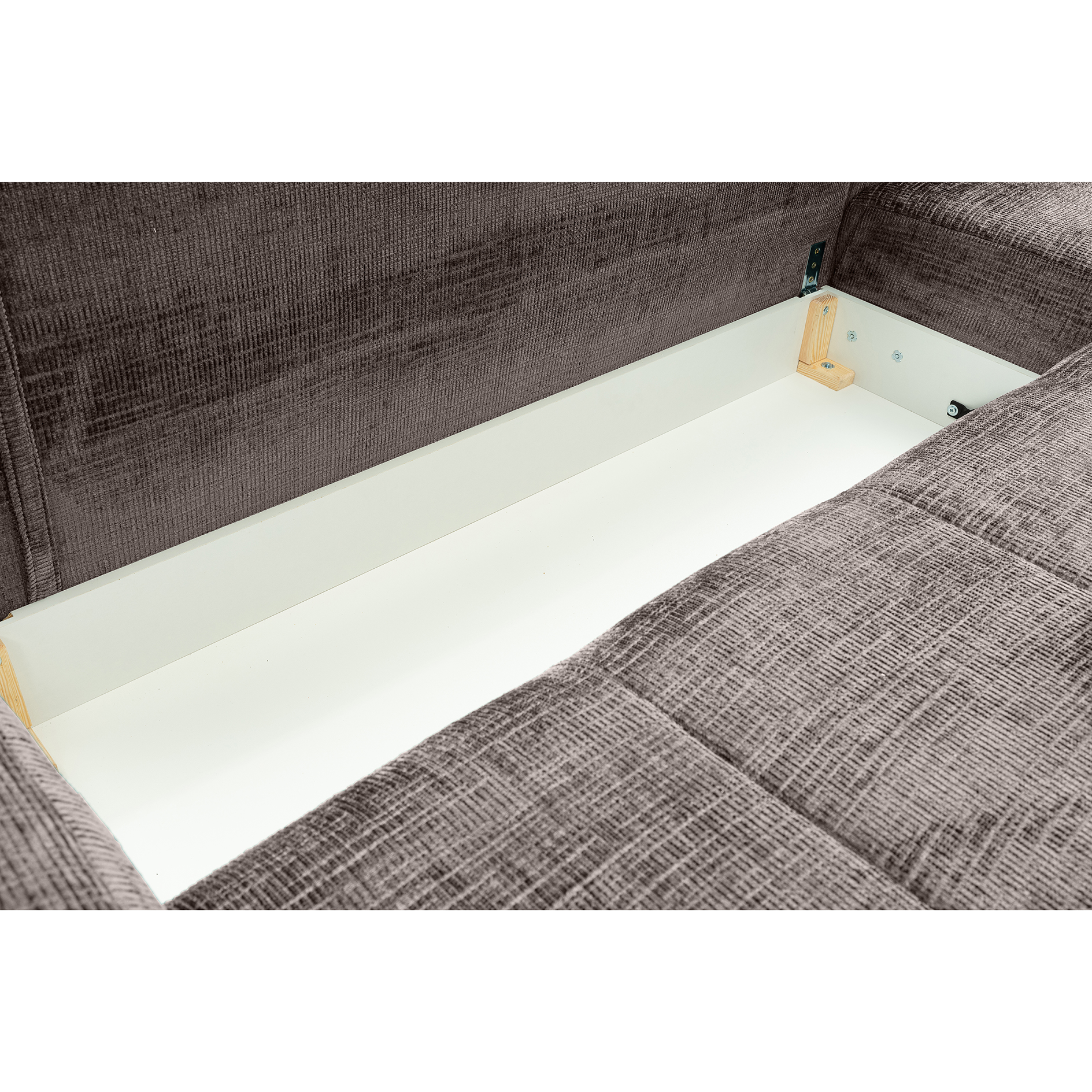 Ecksofa - stone - Liegefunktion - Staukasten - Longchair rechts