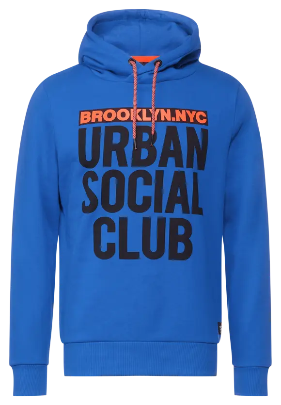 Kapuzensweatshirt mit Print - strong blue